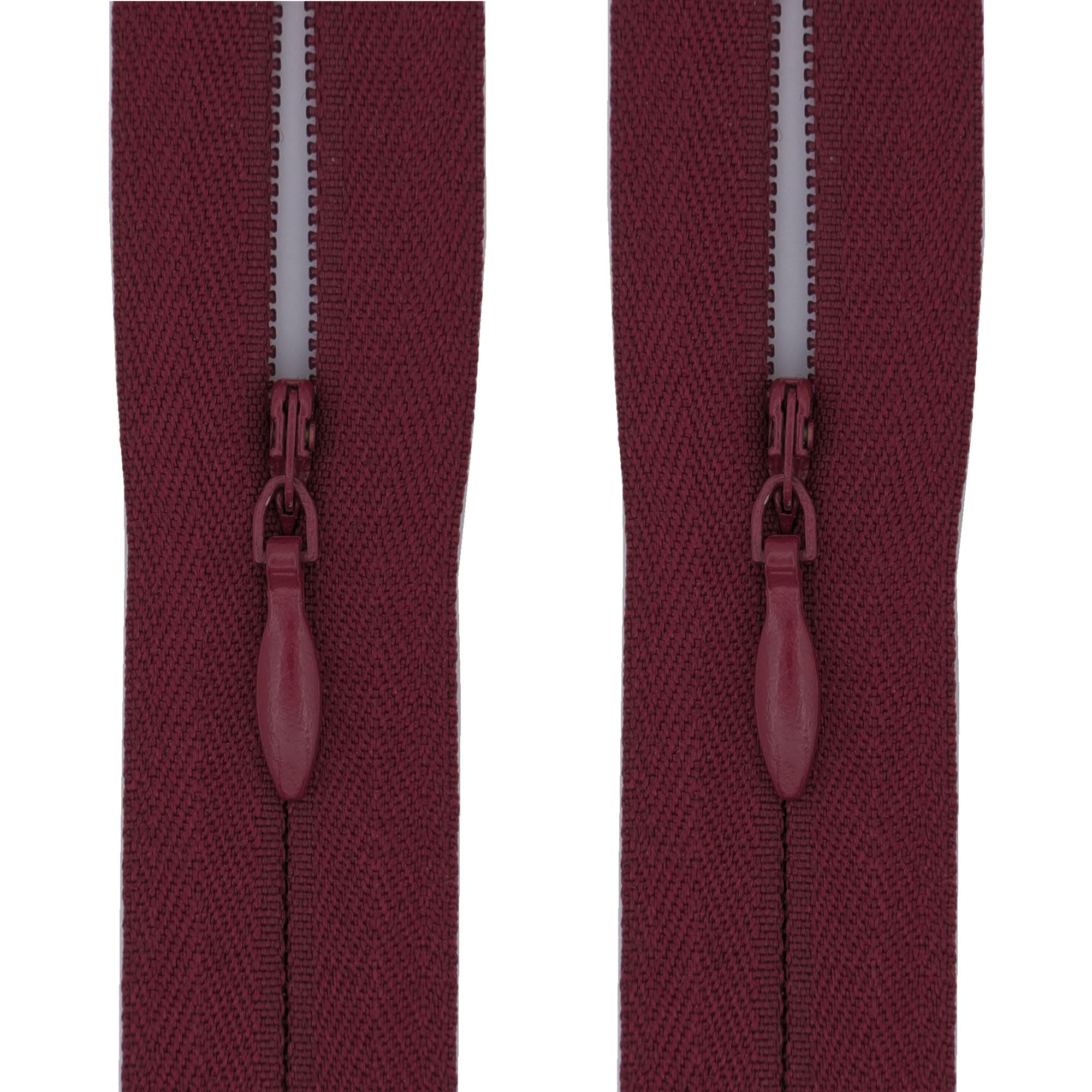 #3 Invisible Zips, 2 Pack, 9 Inch, Dark Burgundy