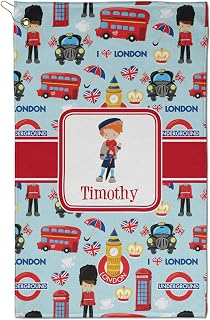 Personalized London Golf Towel - Poly-Cotton Blend - Small w/Name or Text