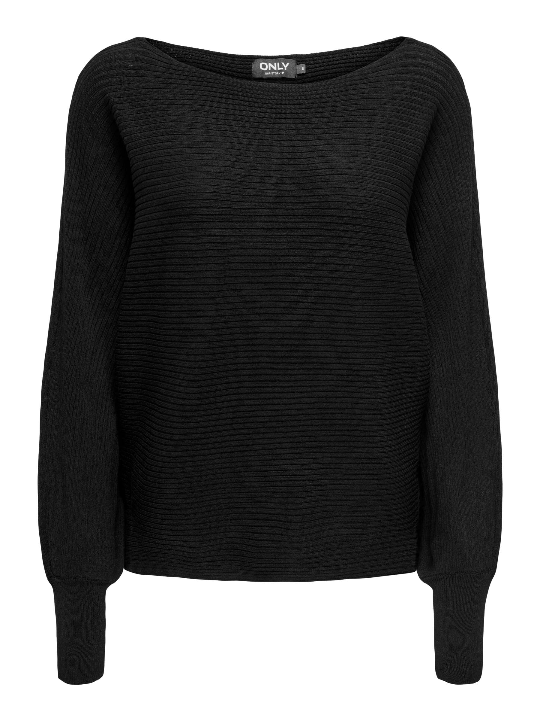 ONLY Adaline Life Mujer Jersey de Punto Negro XS 80% Viscosa,​20% Nylon Regular