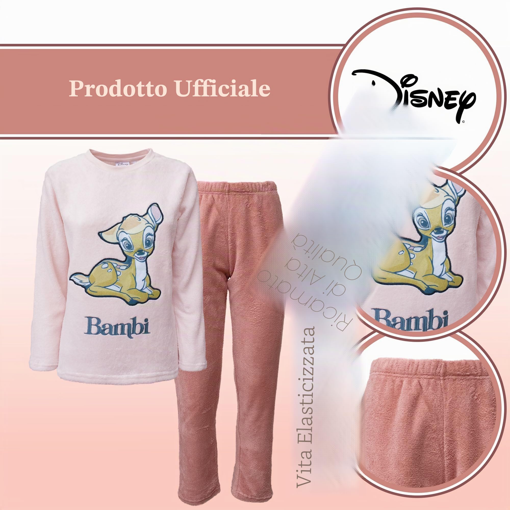 Disney Bambi Donna Pigiama Lungo