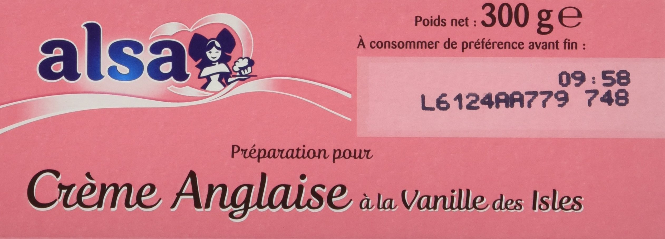 Alsa Préparation Crème Anglaise Vanille des Isles 3 Sachets 300g - Lot de 3