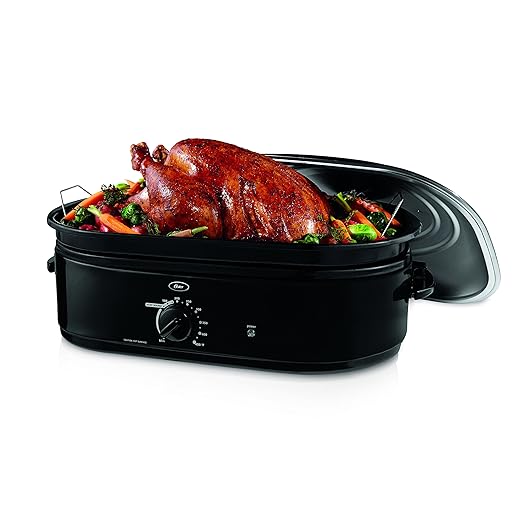 Oster Roaster Oven with Self-Basting Lid, 18 Quart, Black (CKSTRS18-BSB-W)