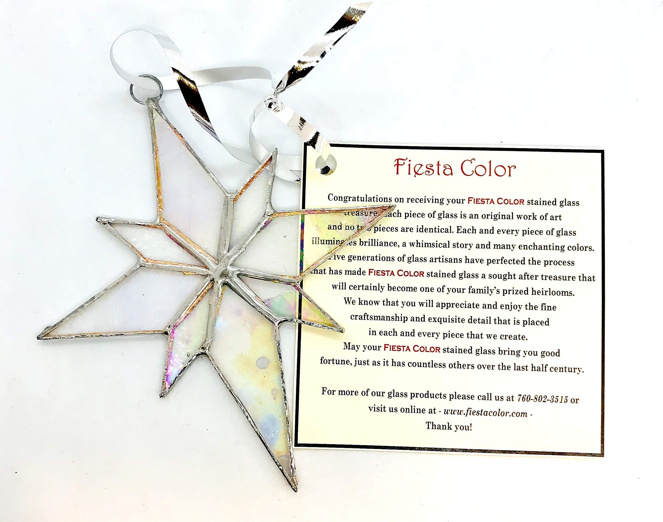 Fiesta Color Star of Bethlehem Stained Glass gift