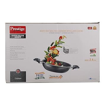 Prestige Omega Deluxe Granite Kadai (Multicolor, 2.4 L)