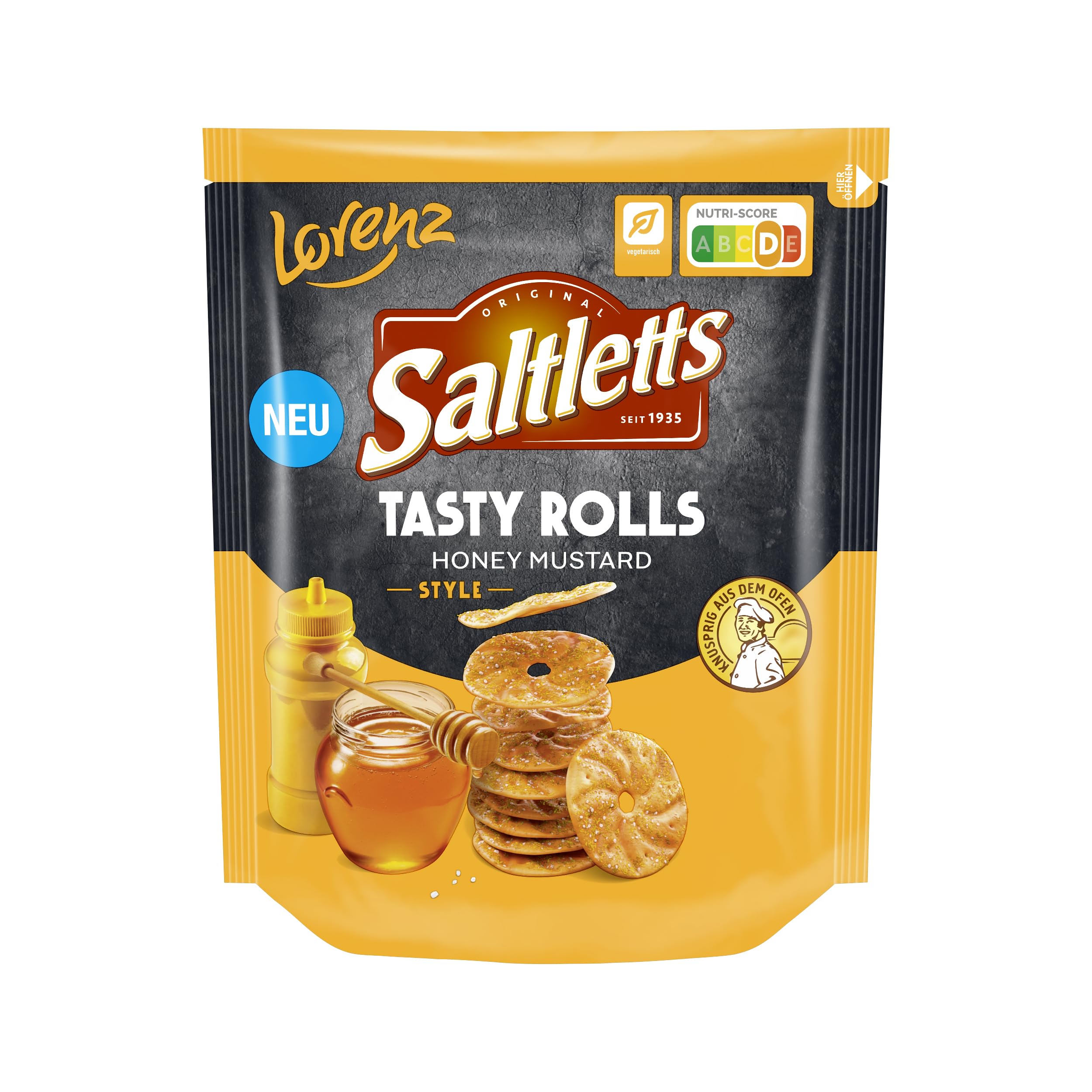 LORENZ | Saltletts Tasty Rolls Honey Mustard Style | 14 x 130 g | vegetarisch