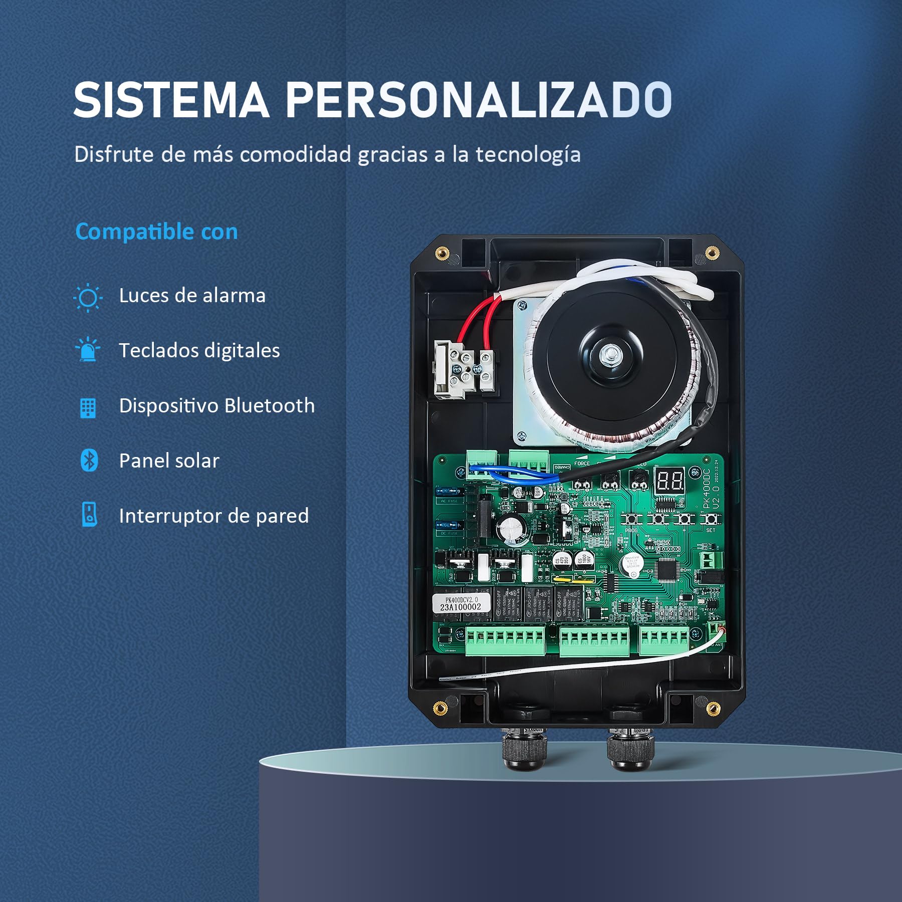 CO-Z 800KG Motor Puerta Batiente de 2 Hojas | Motor Puertas Abatible con 2 Controles Remotos y Llaves de Liberación, Kit Motor Puerta Batiente para Puertas Dobles