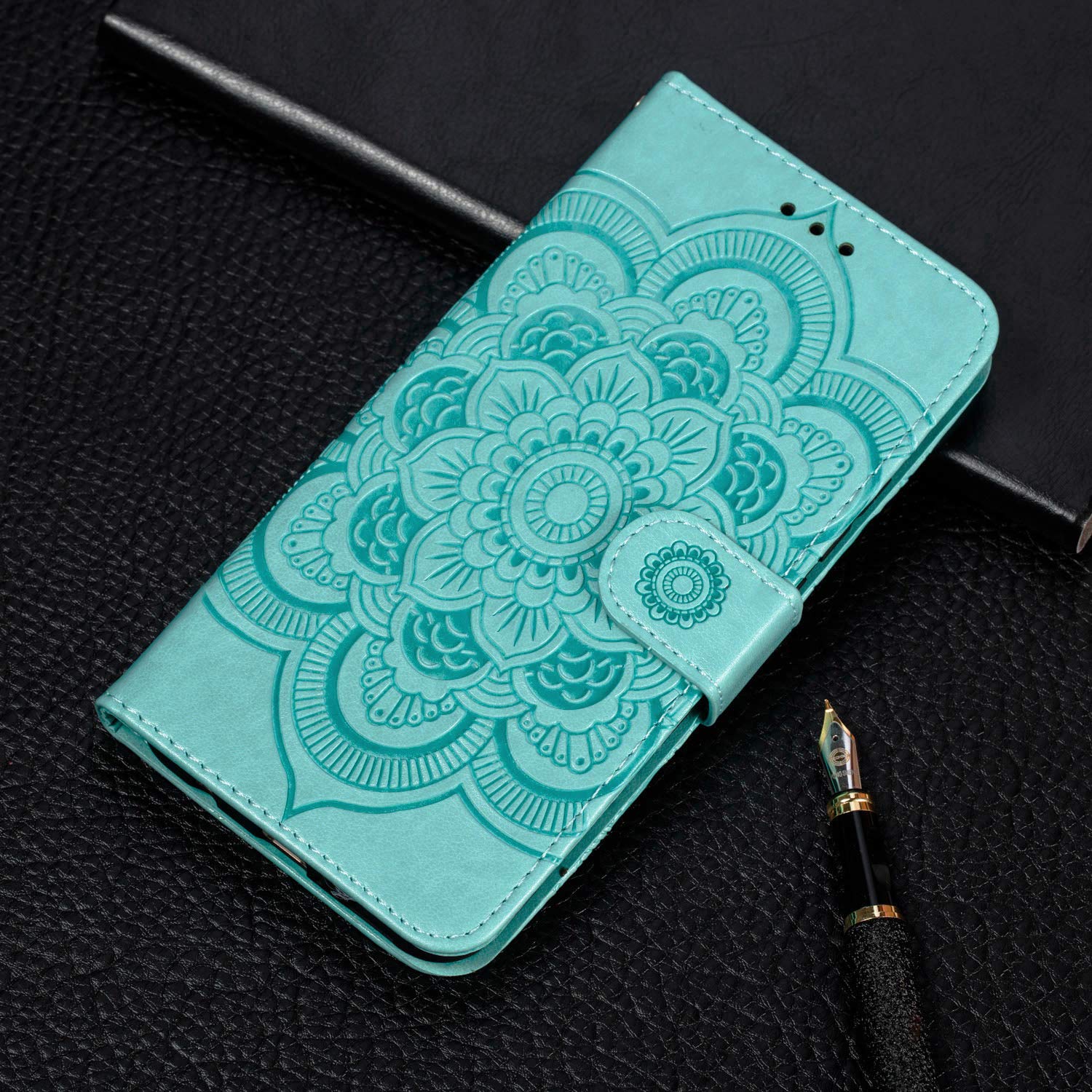 Custodia Con Portafoglio In PU Premium Per Xiaomi Redmi Note 8 – Mandala Viola Chiaro, Magnetico E Ultrasottile - 2