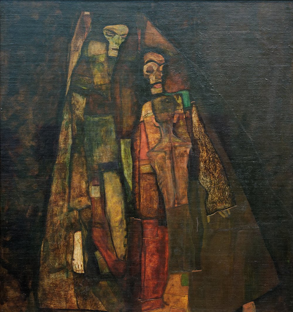 Cuadro de Egon Schiele Revelation 1911 mate mediano, ideal para salones modernos y despachos