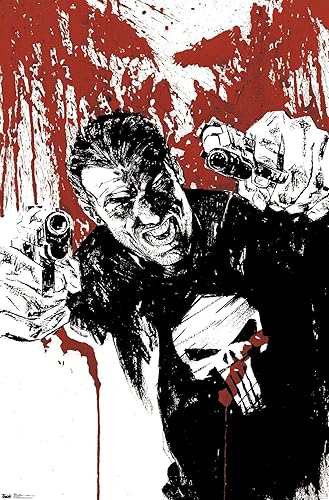 Trends International Marvel Comics - Póster de pared de The Punisher - Pistols, 22.375 x 34 pulgadas, versión premium sin marco