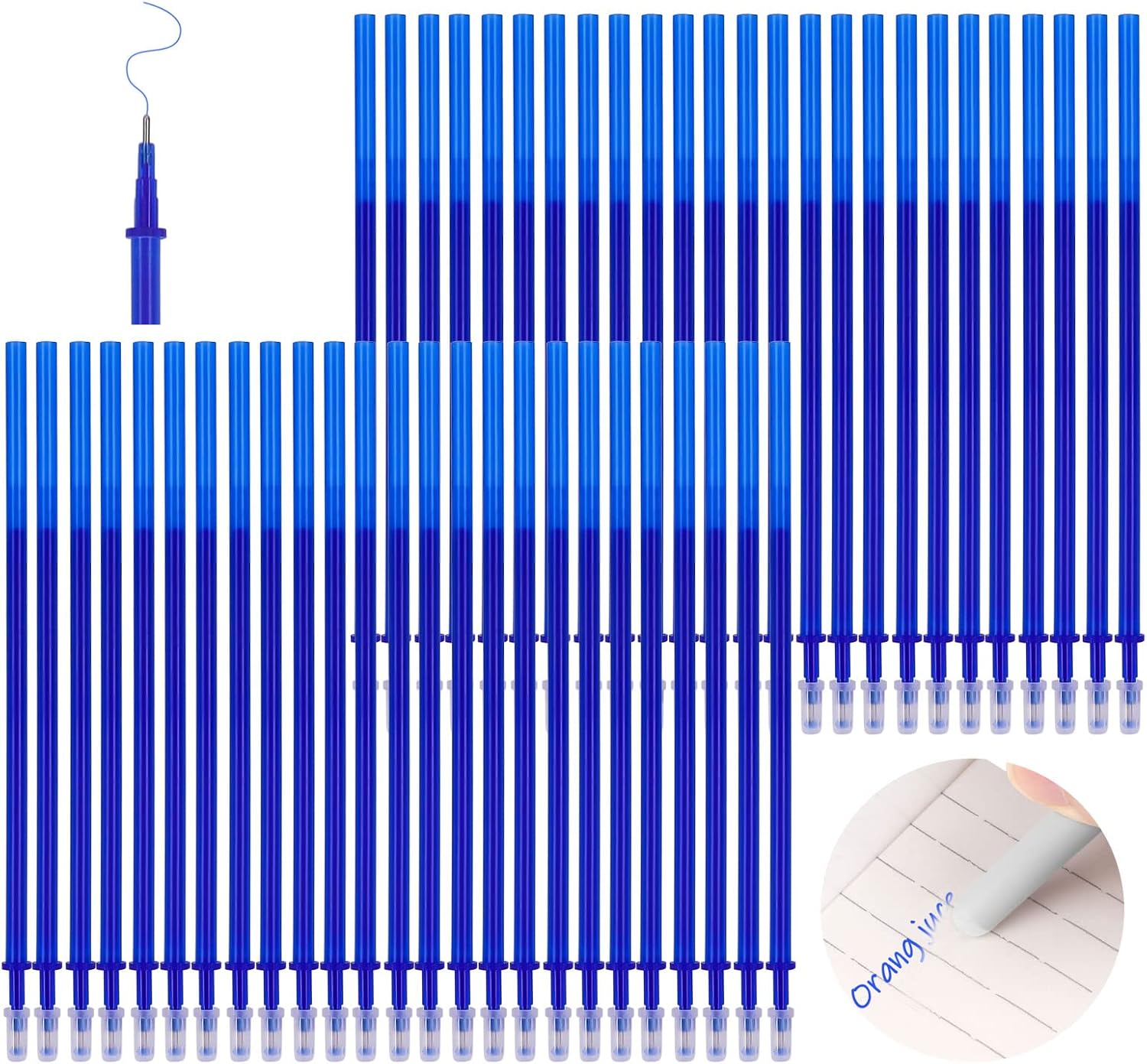 50 PCS Erasable Pen Refills, Refill for Erasable Gel Pen, 0.35 mm
