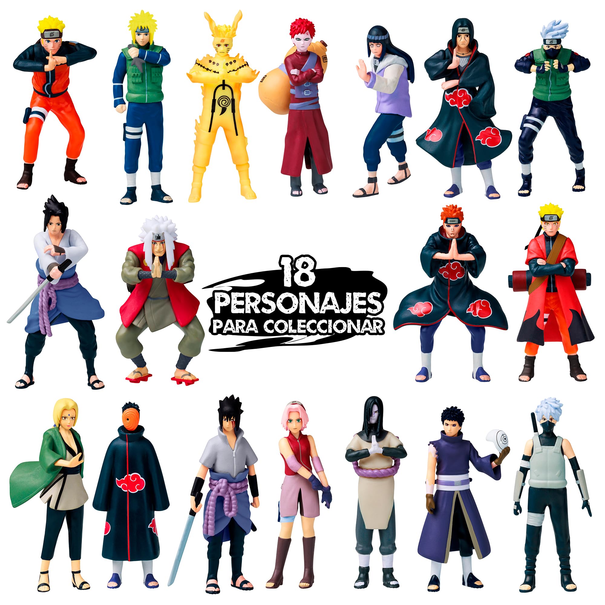 Bizak Naruto 64111280-2 Figuren in Deluxe-Box, 7 cm, enthält 2 versteckte Sonderedition-Figuren, ab 6 Jahren