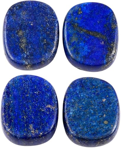 Miniatura 3 de rockcloud Cristal curativo Lapislázuli 4 piedras de chakra grabadas para el equilibrio de reiki de palmera