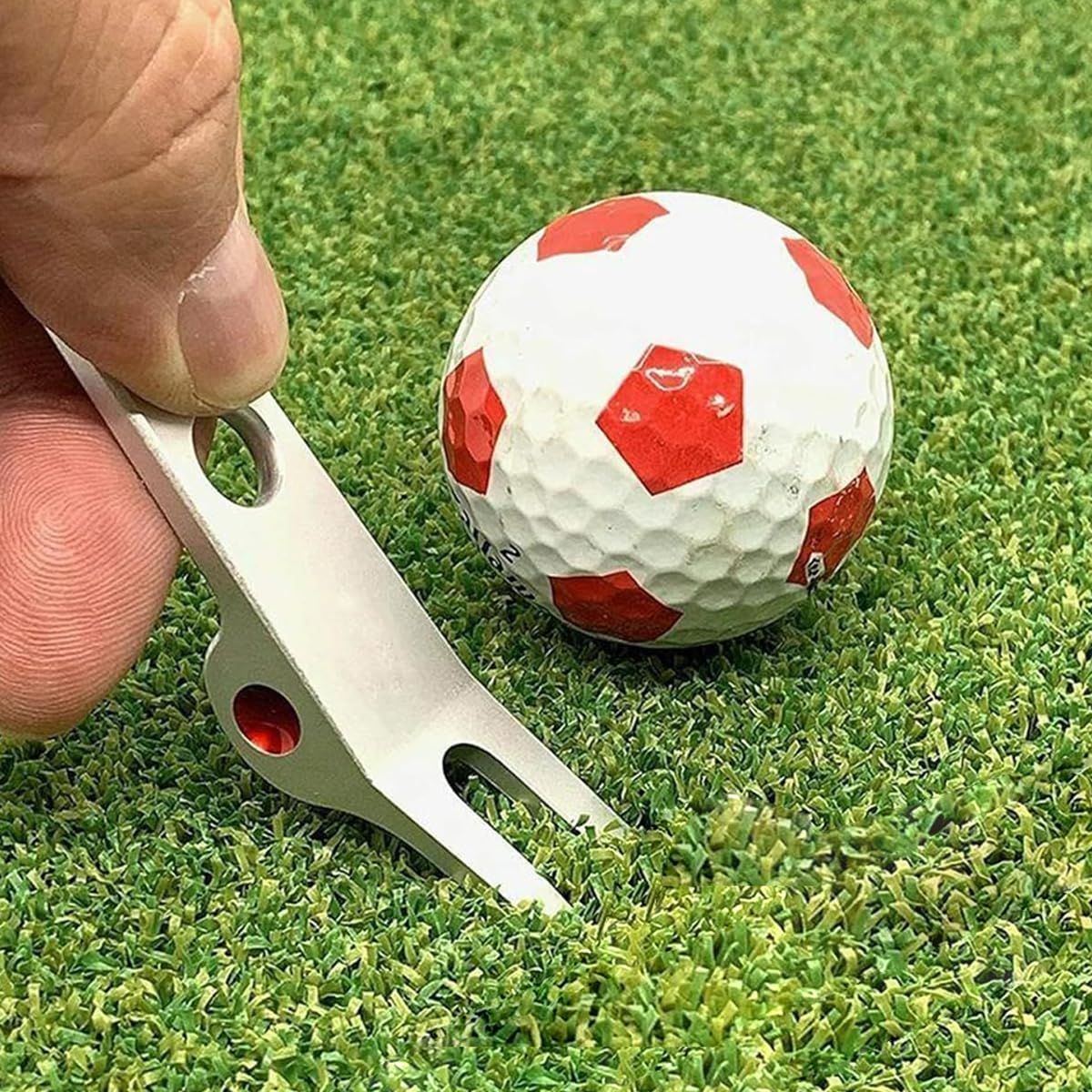Gorise 2 Piezas de Herramienta de reparación de Divot de pivote de Horquilla de Pelota de Golf, Herramientas de Divot compatibles con Scotty