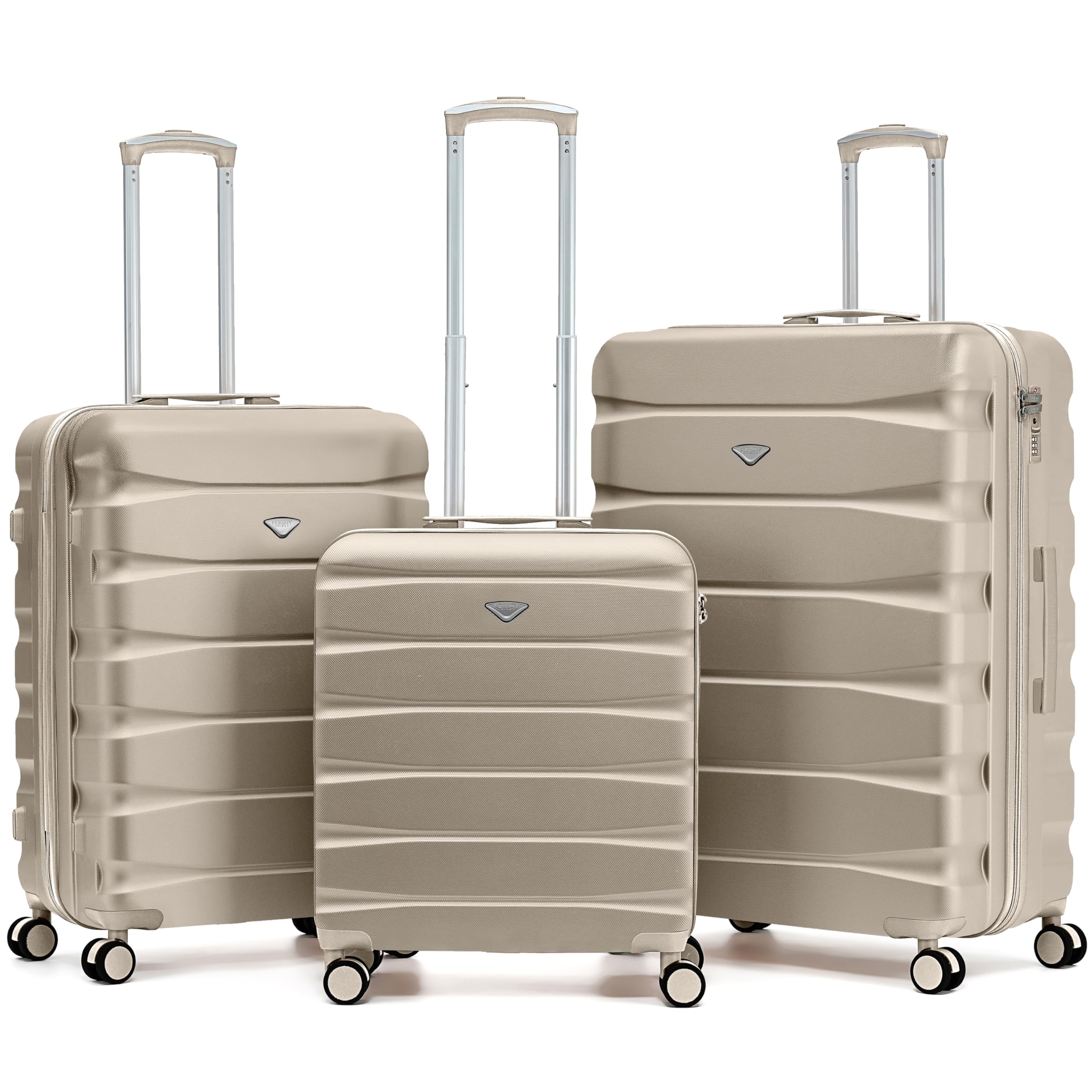 Flight Knight Underseat Cabin Suitcase 45x36x20cm | Free Hand Luggage for EasyJet & Wizz Air | Lightweight ABS Hard Shell with 8 Silent-Glide Spinner Wheels | Max Space Travel Bag — view 47