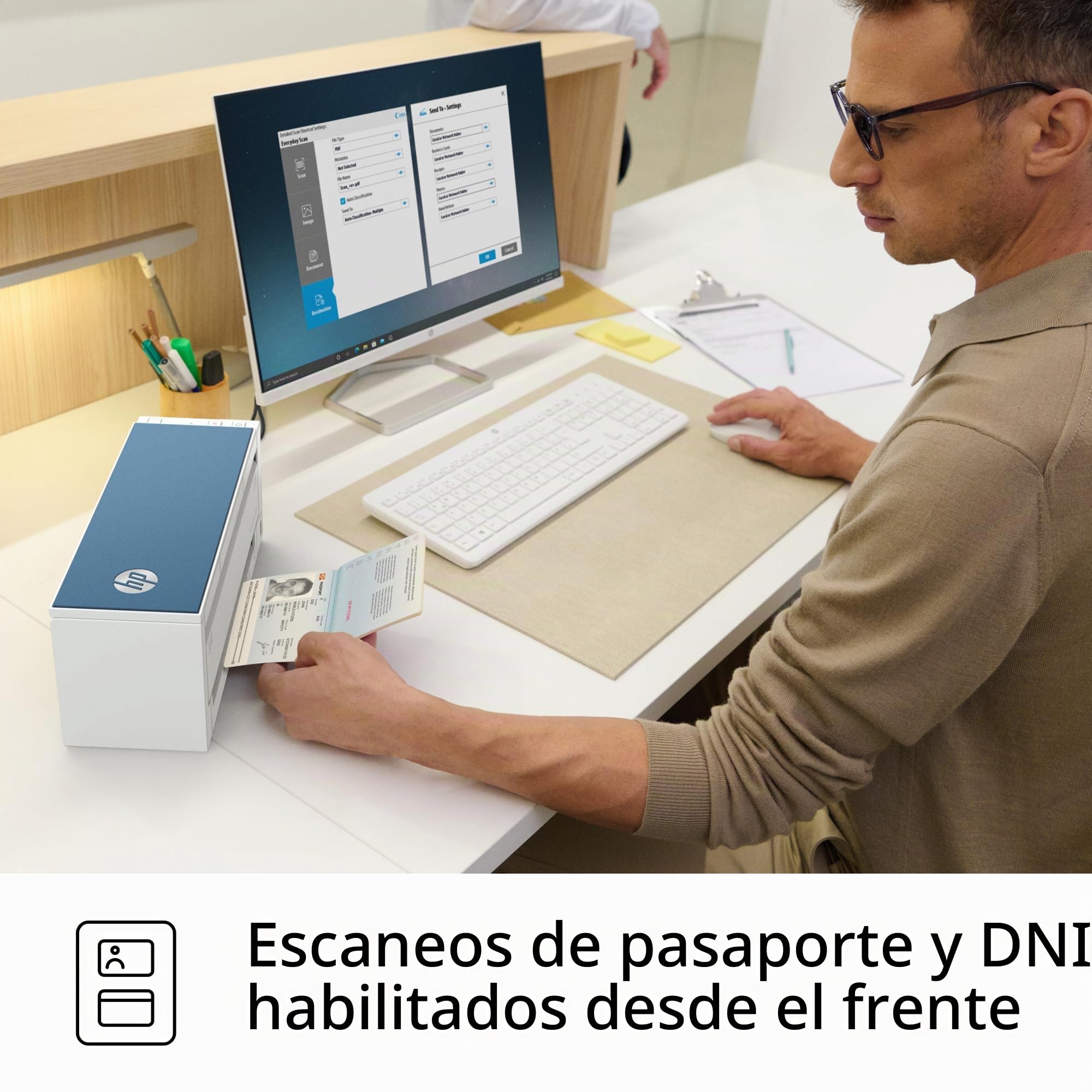 HP ScanJet Pro 4200 s1, escáner rápido de 2 Lados con alimentador automático de Documentos, lo Mejor para la Oficina (8Q4W2A)