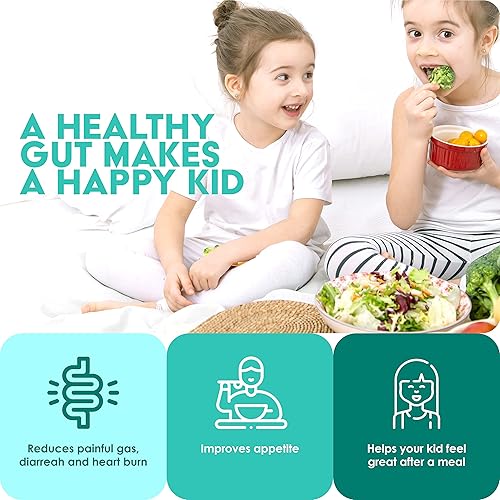 Miniatura 5 de GreenPeach Vitaminas para niños con enzimas digestivas, suplementos de enzimas digestivas para niños, enzimas para la digestión, la salud