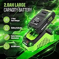 Vista 5 de WORKPRO 20V Cordless Hot Melt Glue Gun Kit, 2.0 Ah Li-ion Battery Powered Rechargeable Full Size Hot Glue Gun, 45S Fast Preheating, Heavy Duty