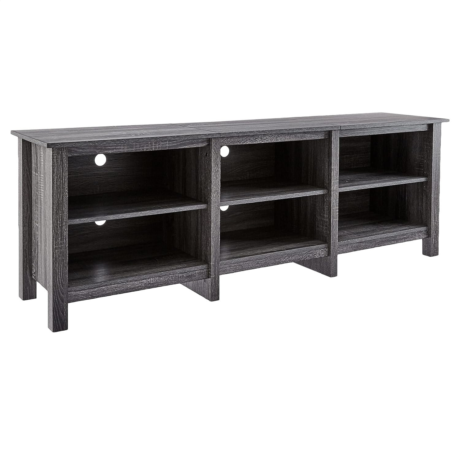 ROCKPOINT 70inch TV Stand Storage Media Console Entertainment Center,Charcoal Modular TV Stand 70inch Charcoal