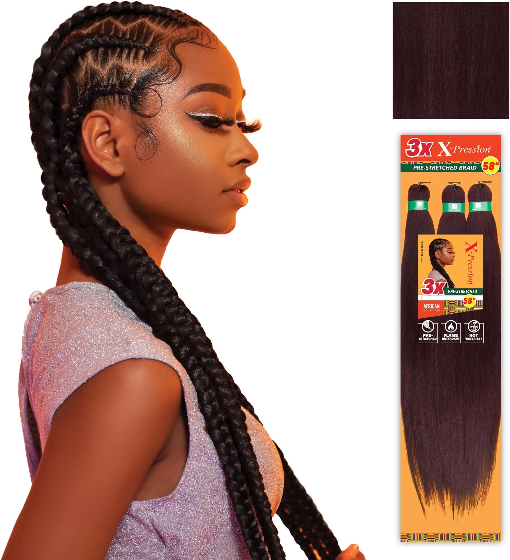 99j kanekalon braiding hair Clearance