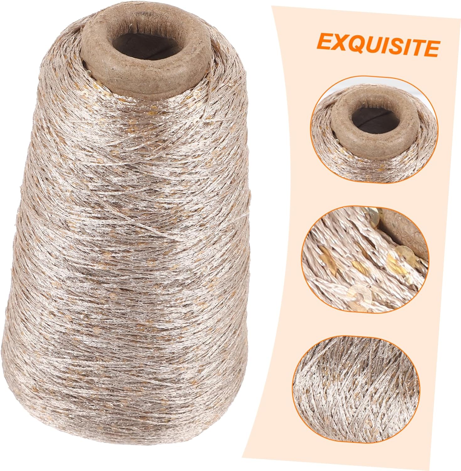 Milisten Sparkly Glitter Cotton Yarn Crochet Thread Balls Knitting Yarn Knitting Accessories Glitter Yarn Balls for DIY Crafts Sweater Shawl Scarf