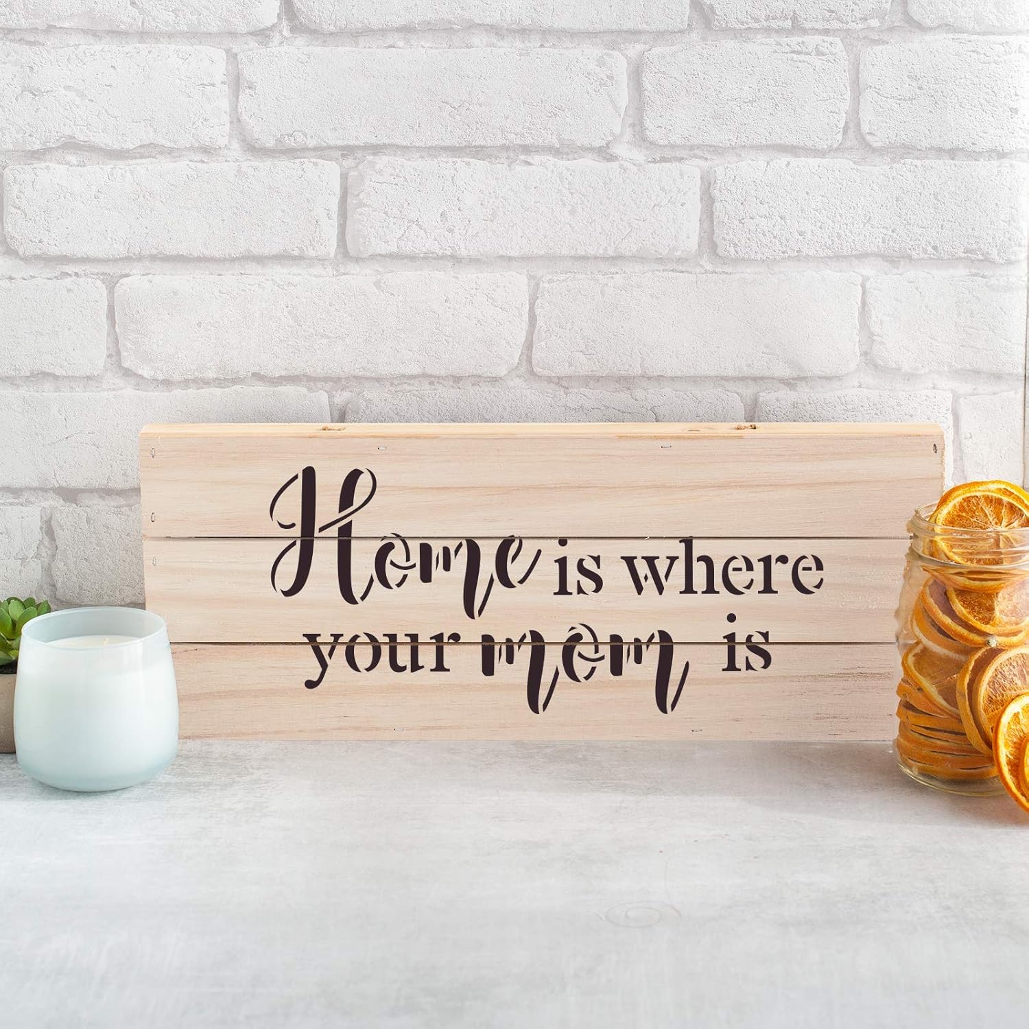 Home is Where Your Mom is Stencil - Perfect for Creating Heartwarming Family Decor, Family Stencil Art