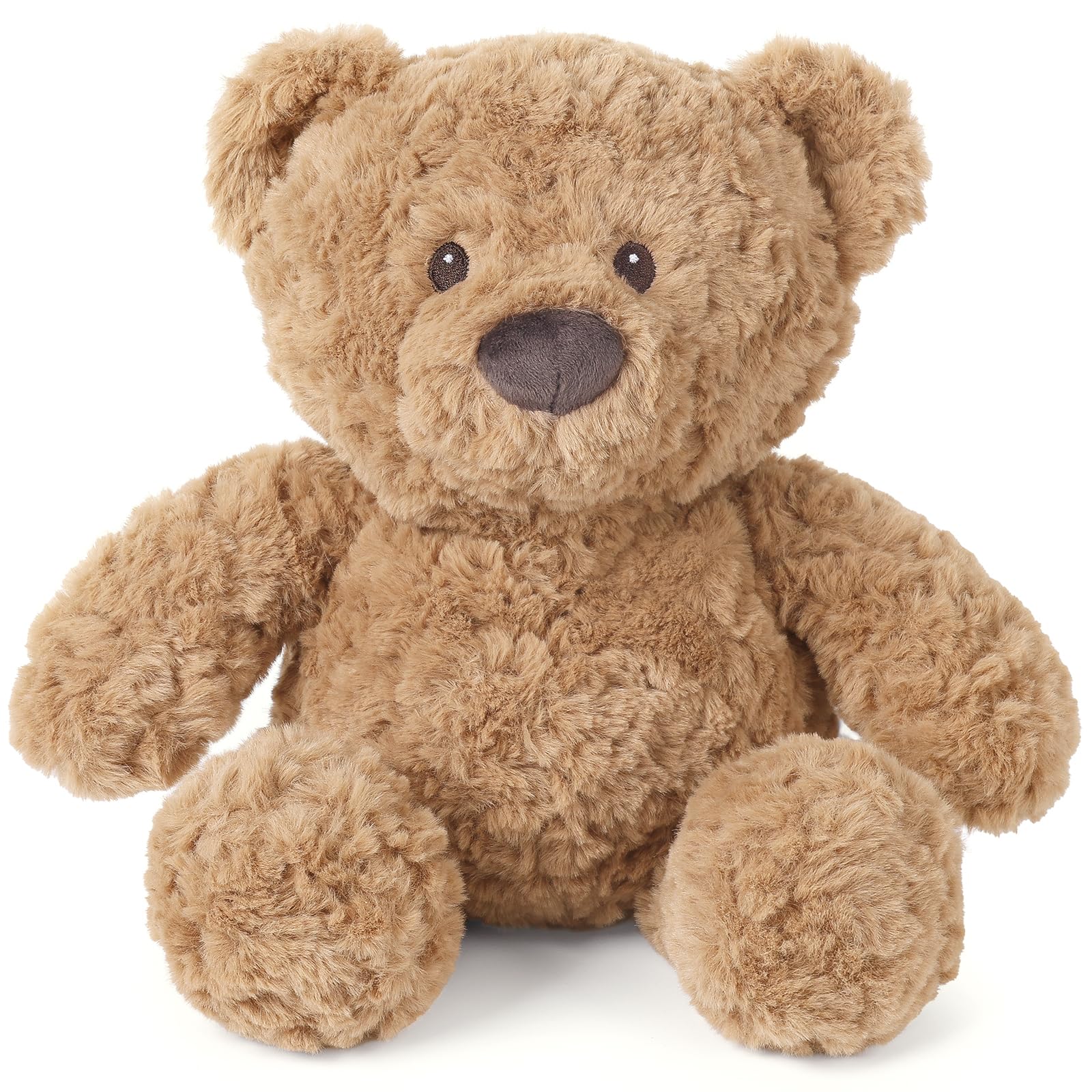 Photo 1 of Teddy Bear Stuffed Animals, Microwavable & Weighted Stuffed Animal, Brown Curly Plush for Warmth & Comfort, Heatable Coolable Lavender Scent Toy, Cute Soft Plushies Gift for Children Boys Girls Adult