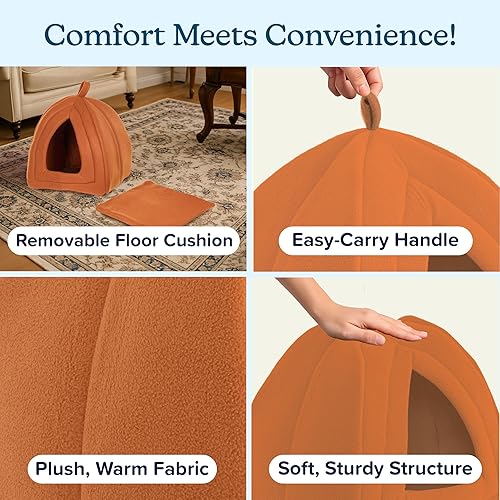 Vista 17 de Cama para gatos de tienda de campaña / iglú PAW, azul, Azul