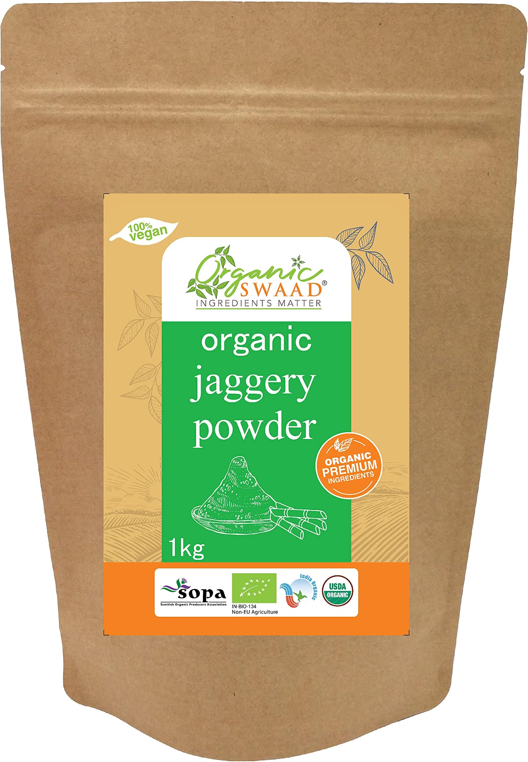 Organic Jaggery Powder (Panela/Gor) 1kg