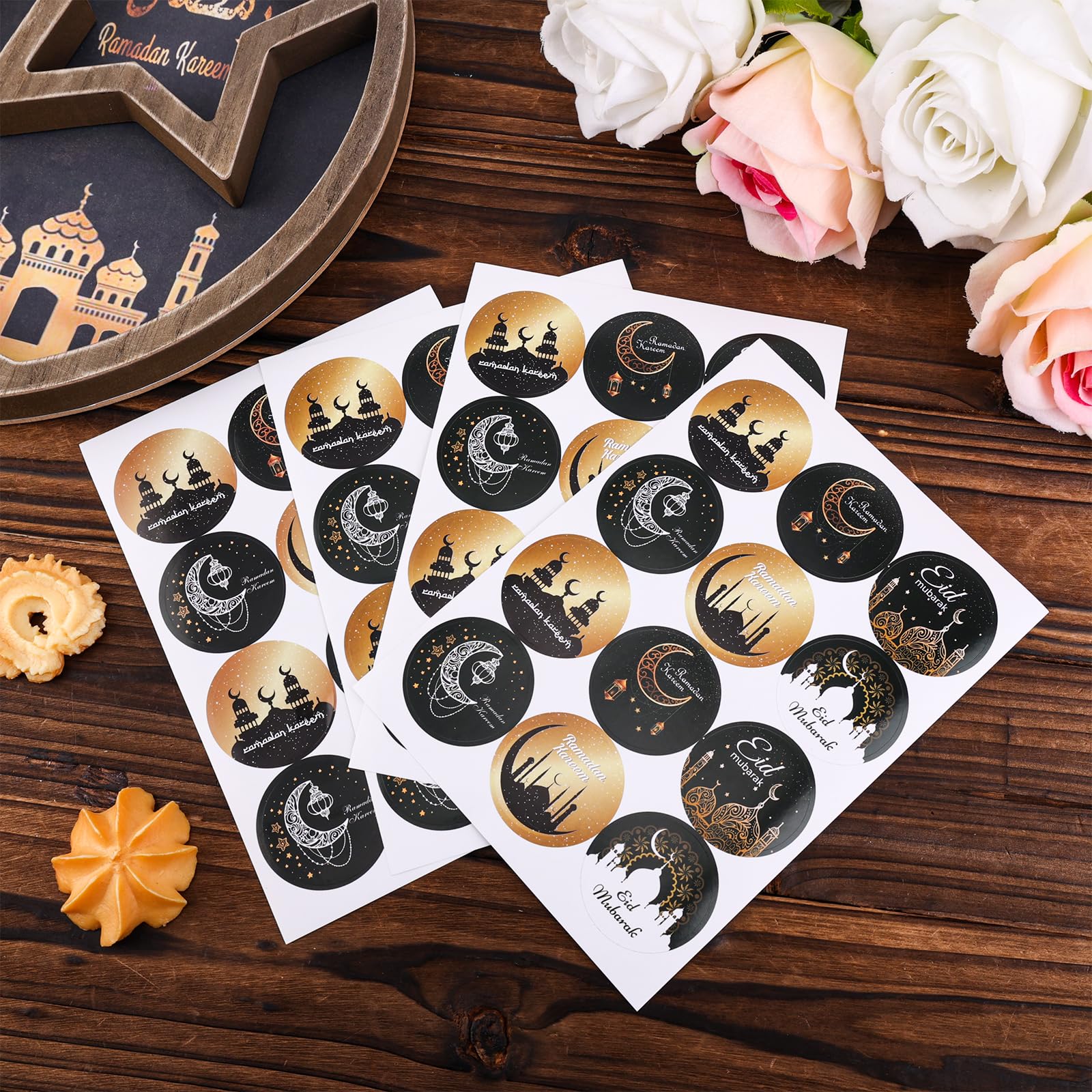 100 Ramadan & Eid Aufkleber – Vinyl, 5–6,3 Cm, Wasserfest, Für Dekoration & Geschenke