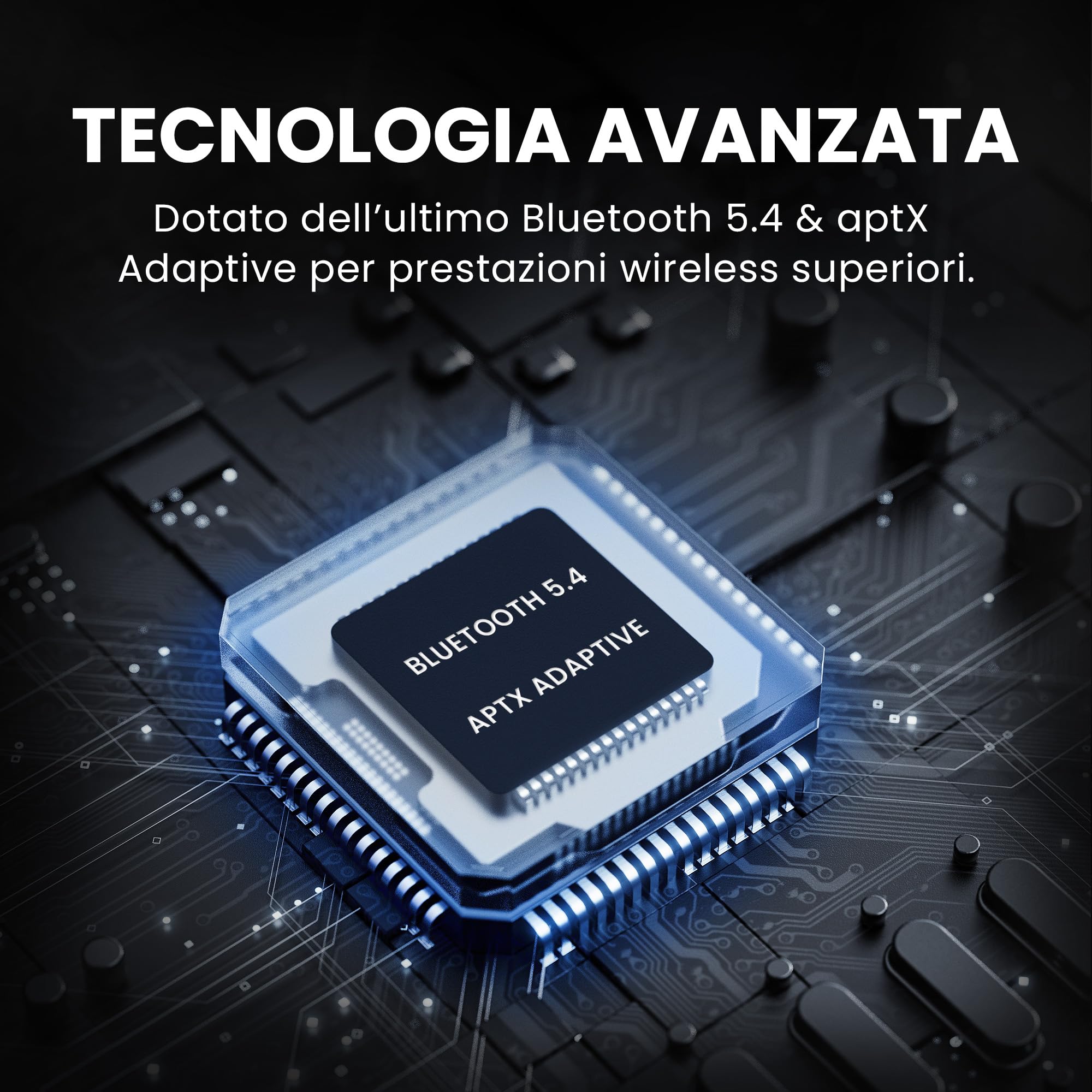 Avantree Voyager – Adattatore Bluetooth 5.4 Per Aereo Con Schermo OLED Per Cuffie E AirPods, Chipset Qualcomm, aptX Adaptive, Supporto Auracast, Trasmettitore Audio Wireless AUX 3,5 mm Per Viaggi