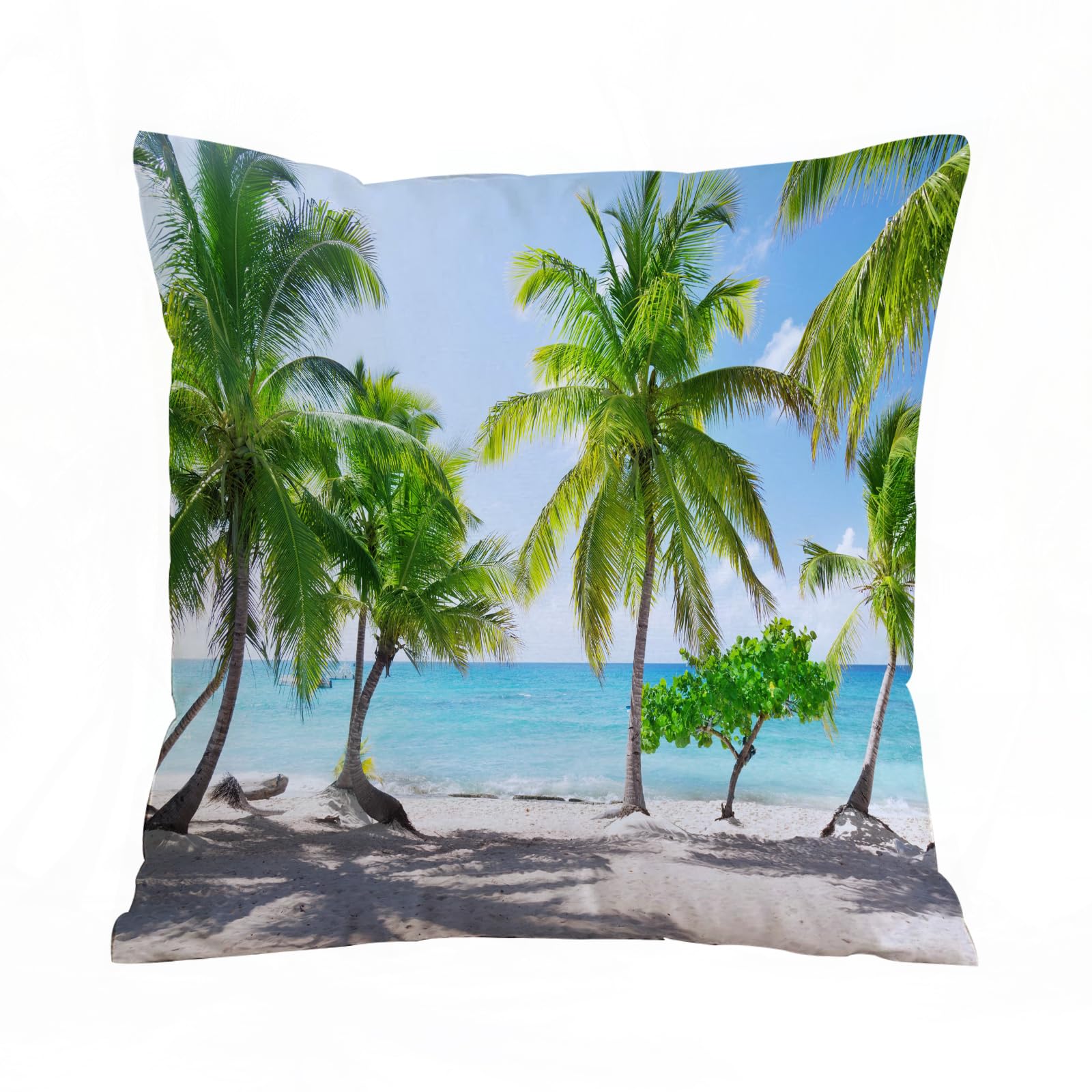 AELKSP Cushion Cover Decorations Pillow Cover Home for Livingroom Couch Sofa Decor Throw Pillow Case Gifts,Beautiful caribbean beach on Saona island Dominican Republic,20x20 in