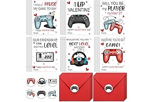 Geyoga Mario Valentine's Day Cards and Gift Set for Kids