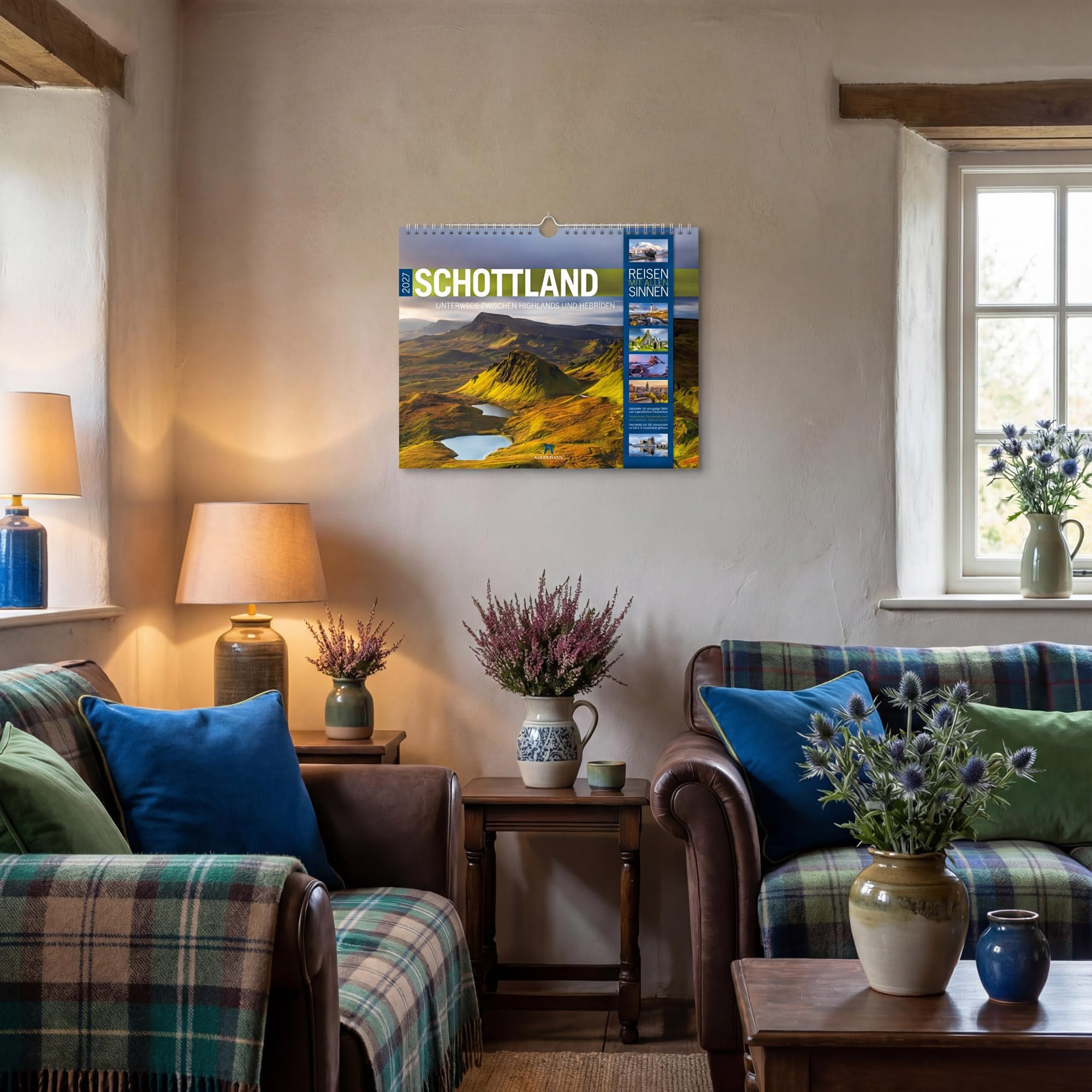 Schottland Kalender 2027 | Unterwegs zwischen Highlands und Hebriden: Imposanter Reise-Kalender im großen Querformat (54x42 cm) | Edinburgh