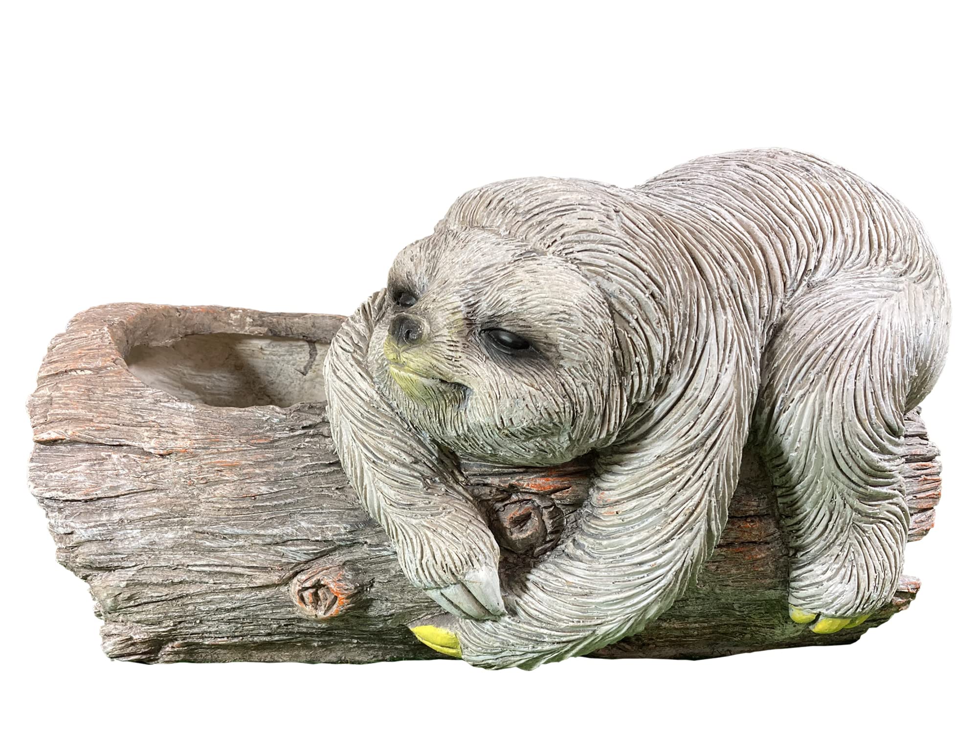 Ablerhome Decor Sloth Planter A Sleeping Sloth Ornamental Plant Flower Pot Sculpture Garden Planter Home Décor Grey Gift New (Sloth Planter A)