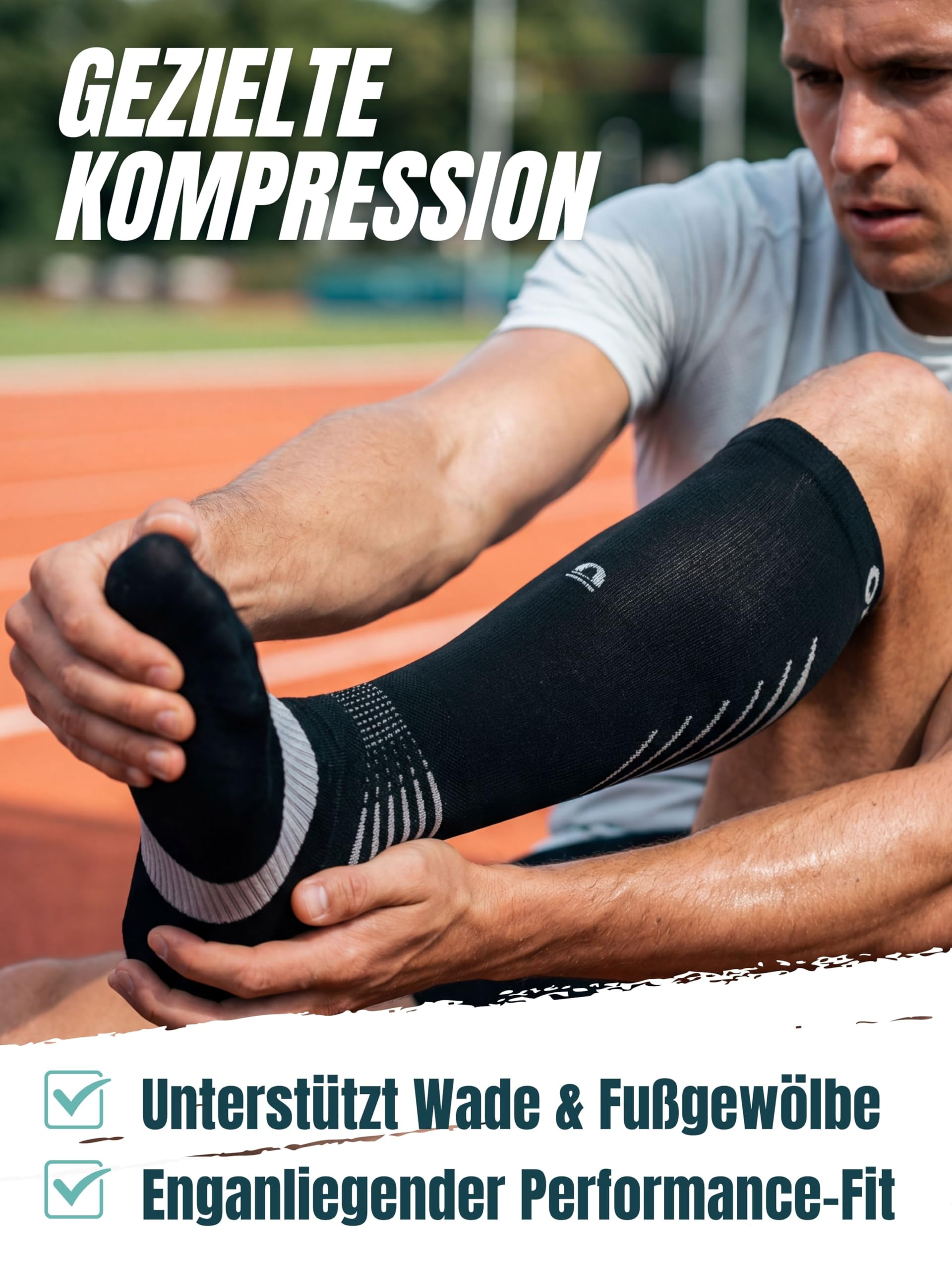 Calcetines deportivos de compresión de bambú para hombre y mujer, calcetines de compresión suaves y transpirables para correr, fitness y regeneración