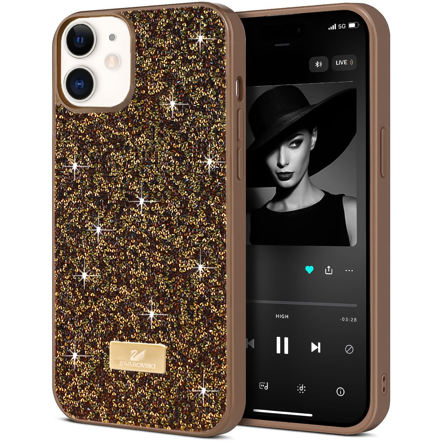 Dl3 Mobilak Case For iPhone 11 (6.1-Inch) Case Glitter, Sparkle Diamond Crystal Bling Case with Bling, Ultra Thin Lightweight Full Body Shockproof Anti-Scratch Protective Cover