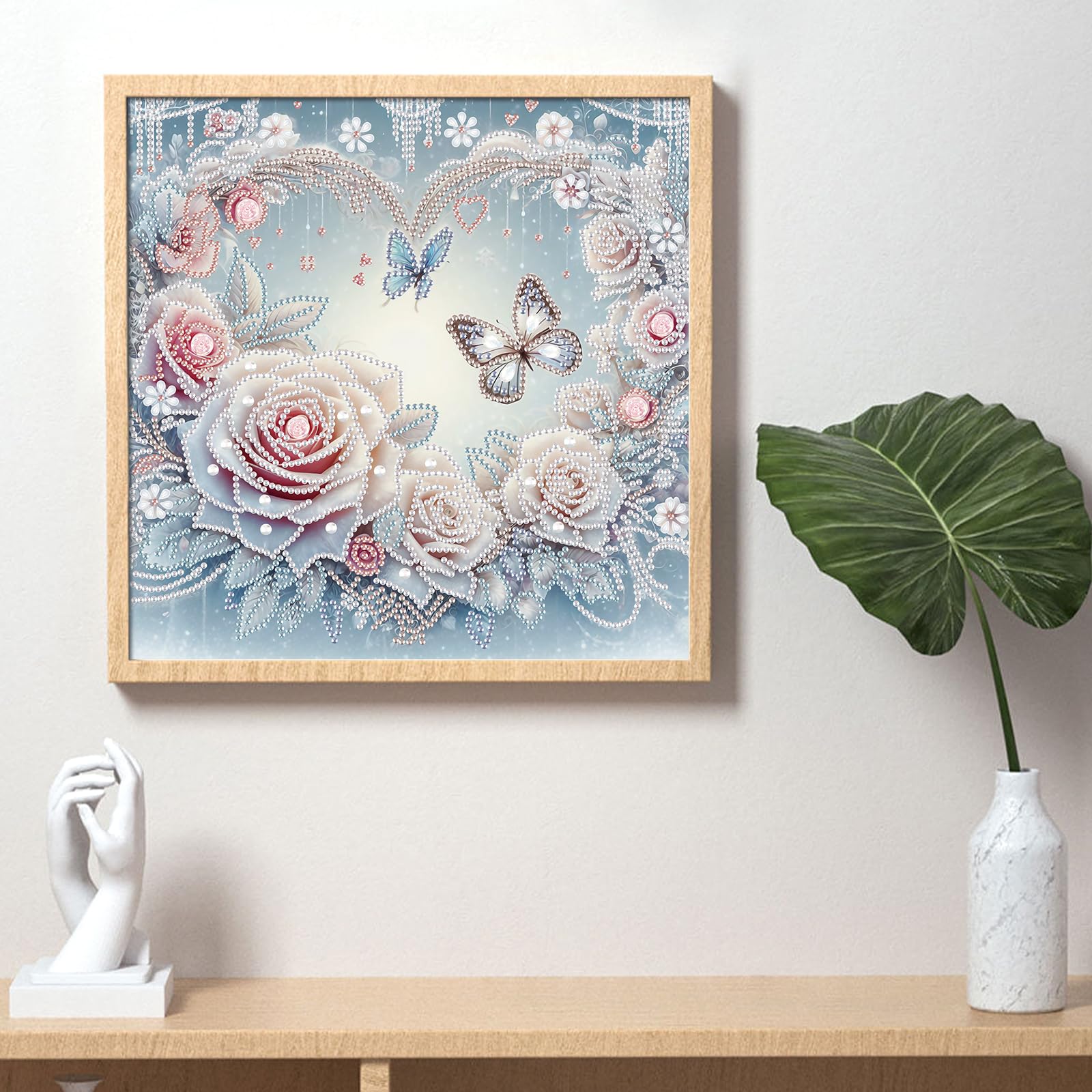 TRRCEPOS Kit Diamond Painting 5D Parziale - Fiori A Diamante 30x40 Cm - Arte Per Adulti E Bambini (6+) - Decorazione Casa Fai Da Te Con Strass