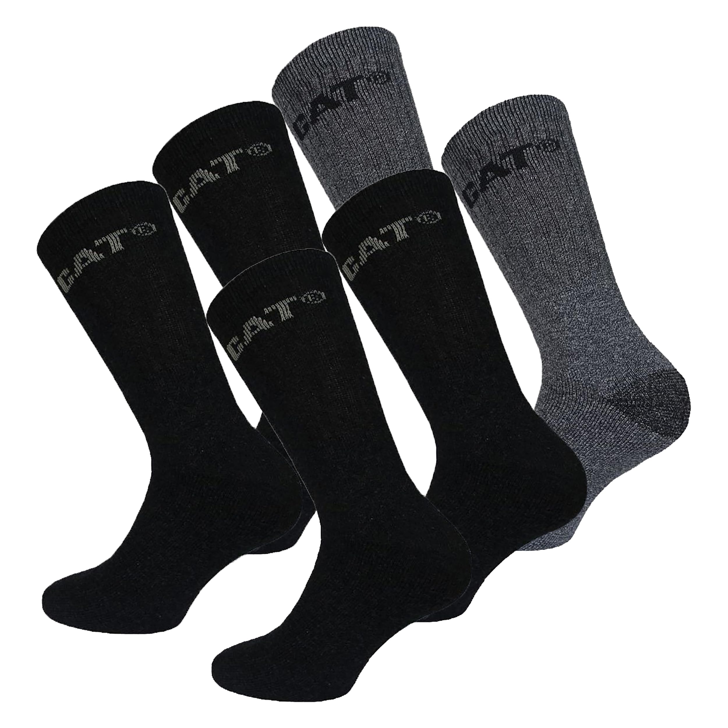 Caterpillar Outdoor Socks 6 Pairs of men's socks in soft cotton with humidity control, reinforced toe and heel