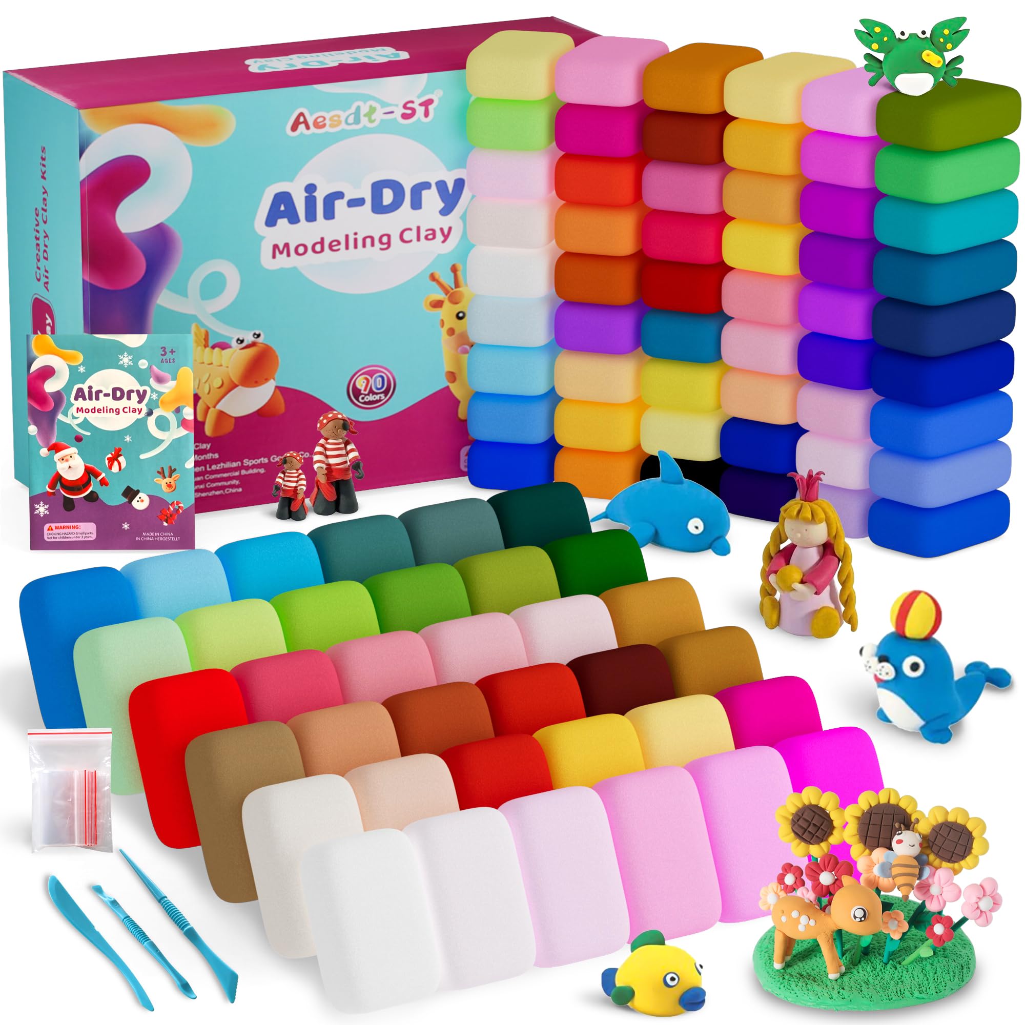 Amazon.com: Air Dry Clay 90 Colors, Modeling Clay for Kids, DIY