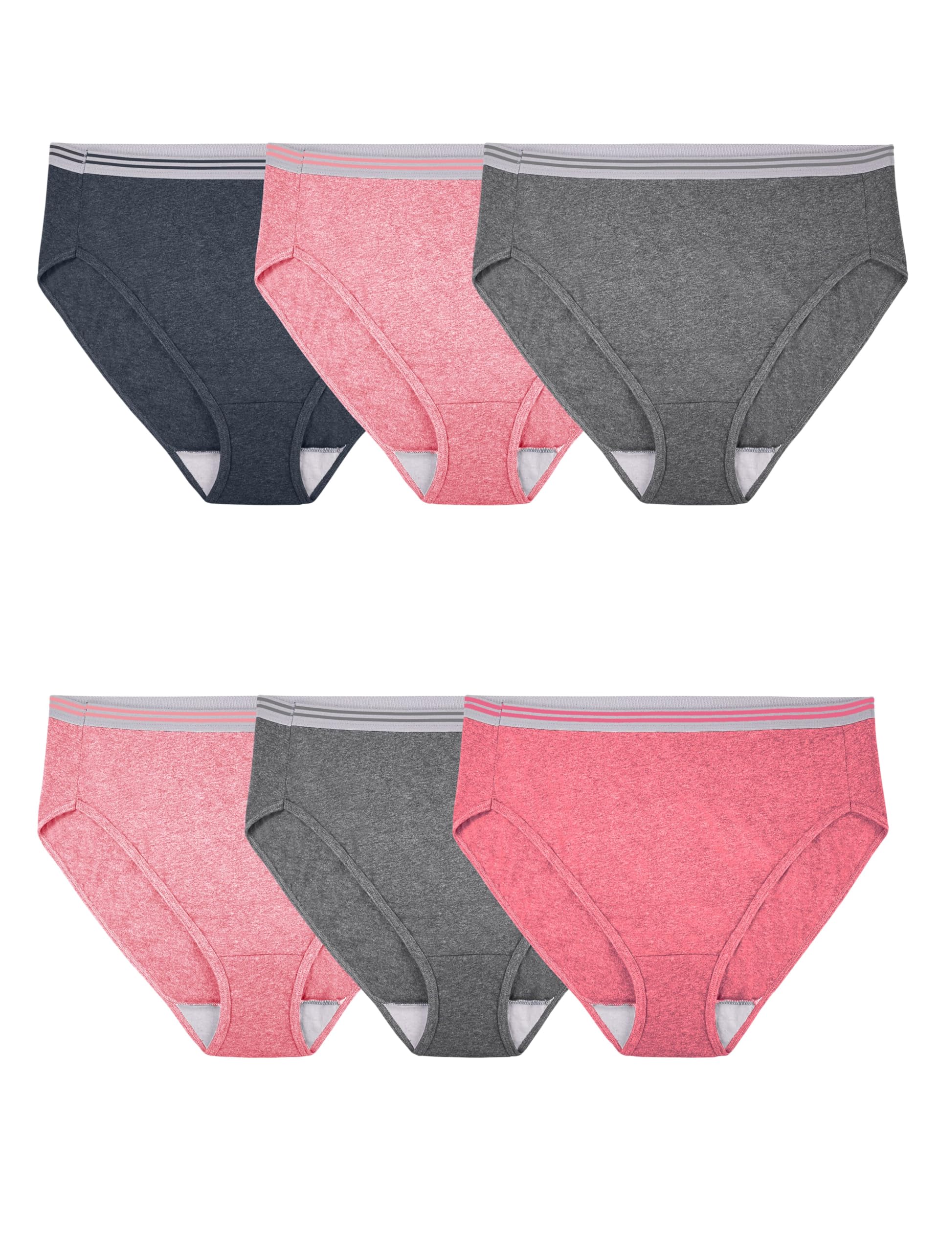 Fruit of the Loom Women's Plus Size Underwear Briefs, Fit for Me, Designed to Fit Your Curves