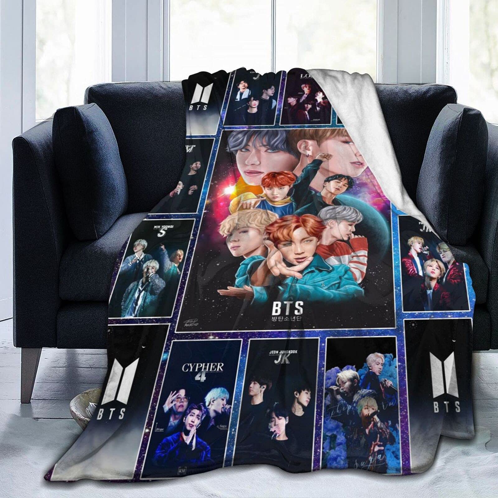 Super Soft Blanket Throw Bedding Flannel Fleece Blankets Fuzz Comfortable for Bed Sofa Kids and Adults 50"x40"