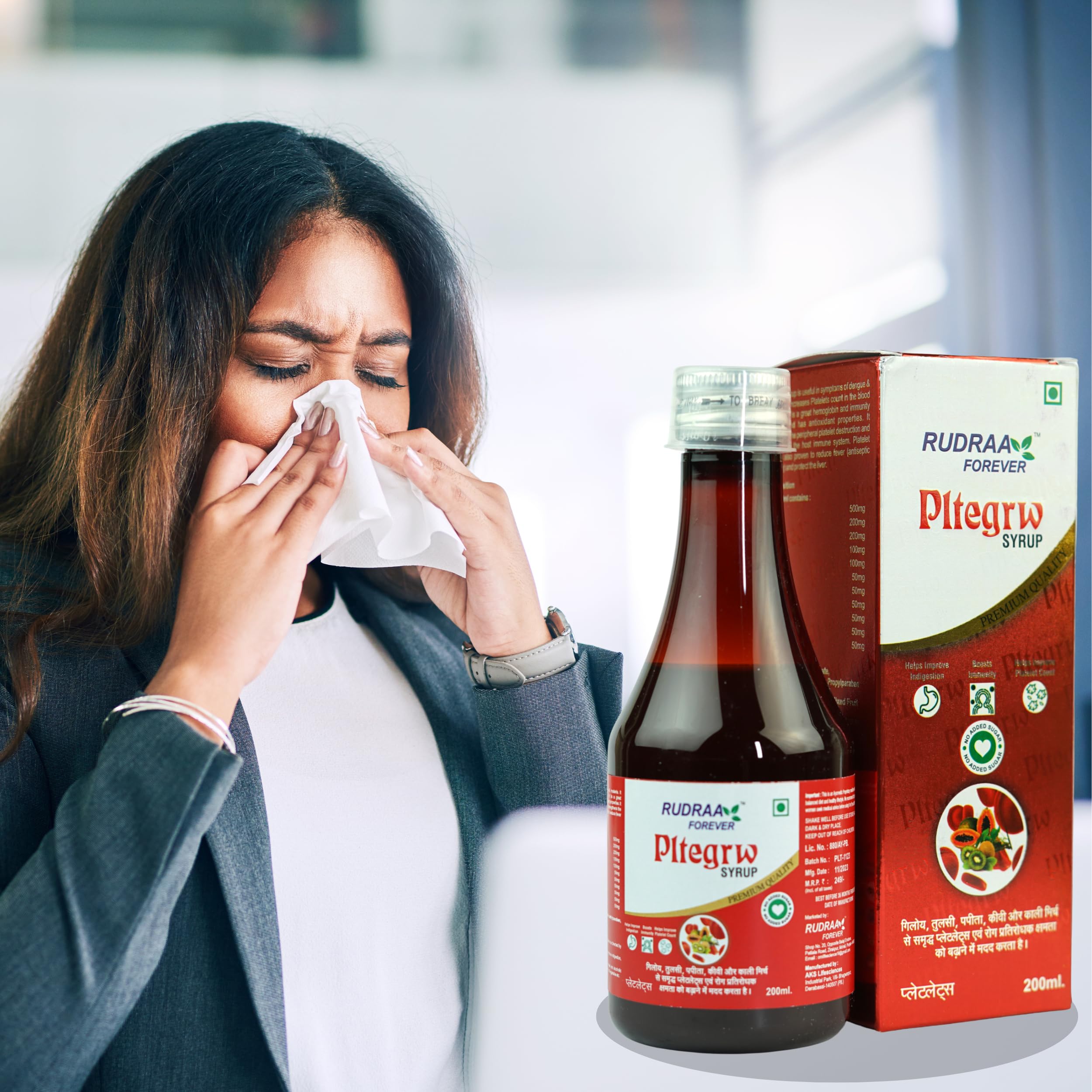 Rudraa Forever Pltegrw Herbal Syrup � Boost Immunity, Improve Platelet Count, and Enhance Overall Health | Ayurvedic Medicine For Immunity Booster Pack Of 2 (Each 200ml)-image-8