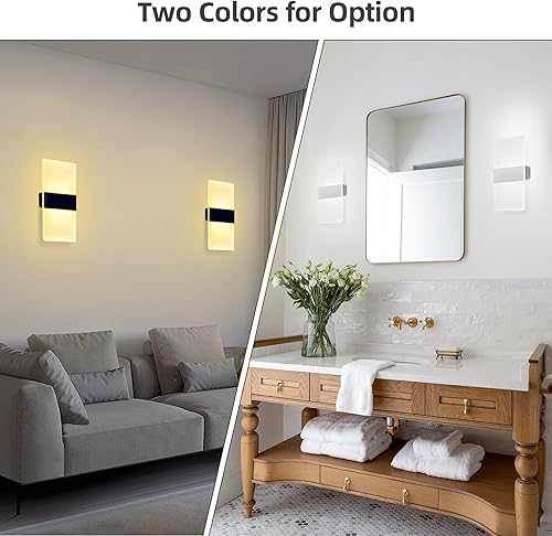 Miniatura 6 de Lámpara de pared con control táctil, 2 apliques de pared LED táctiles, recargable USB alimentado por batería LED lámpara de noche (interruptor