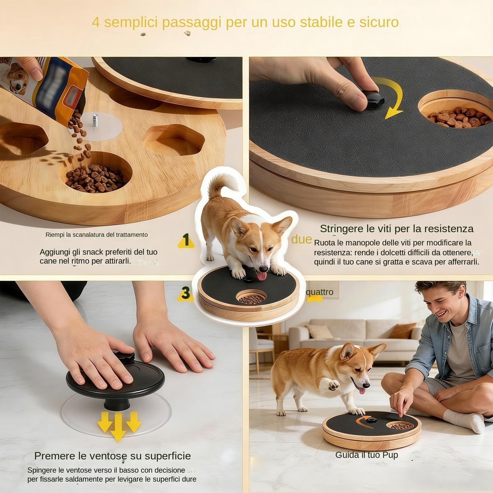 Generico Grattoir à ongles pour animaux domestiques - Planche rotative en