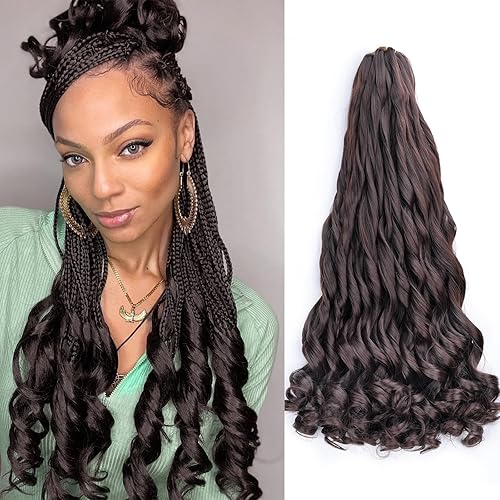 French Curl Braiding Hair 22 Inch 75g/Pack Crochet Hair for