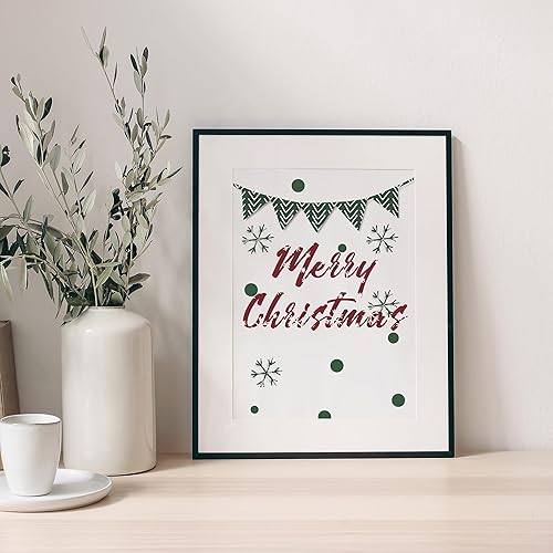 Miniatura 7 de Whaline 24 piezas de papel bohemio con patrón de Navidad, álbum de recortes, papel especial para árbol de Navidad, copo de nieve, papel de