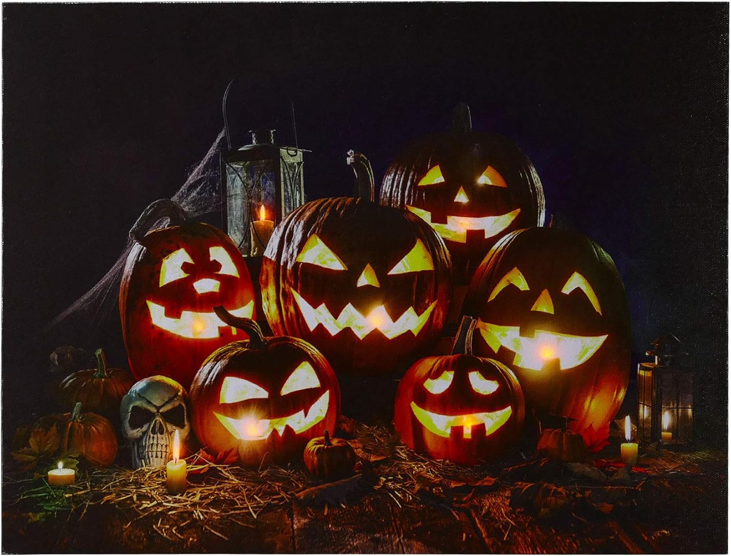 NIKKY HOME LED Lighted Halloween JackOLantern Fall