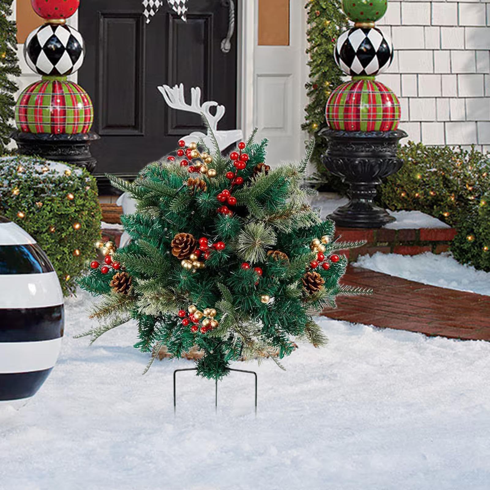 Weihnachts Urnenfüller Mit Beleuchtung - Dekoration Für Garten & Wohnung