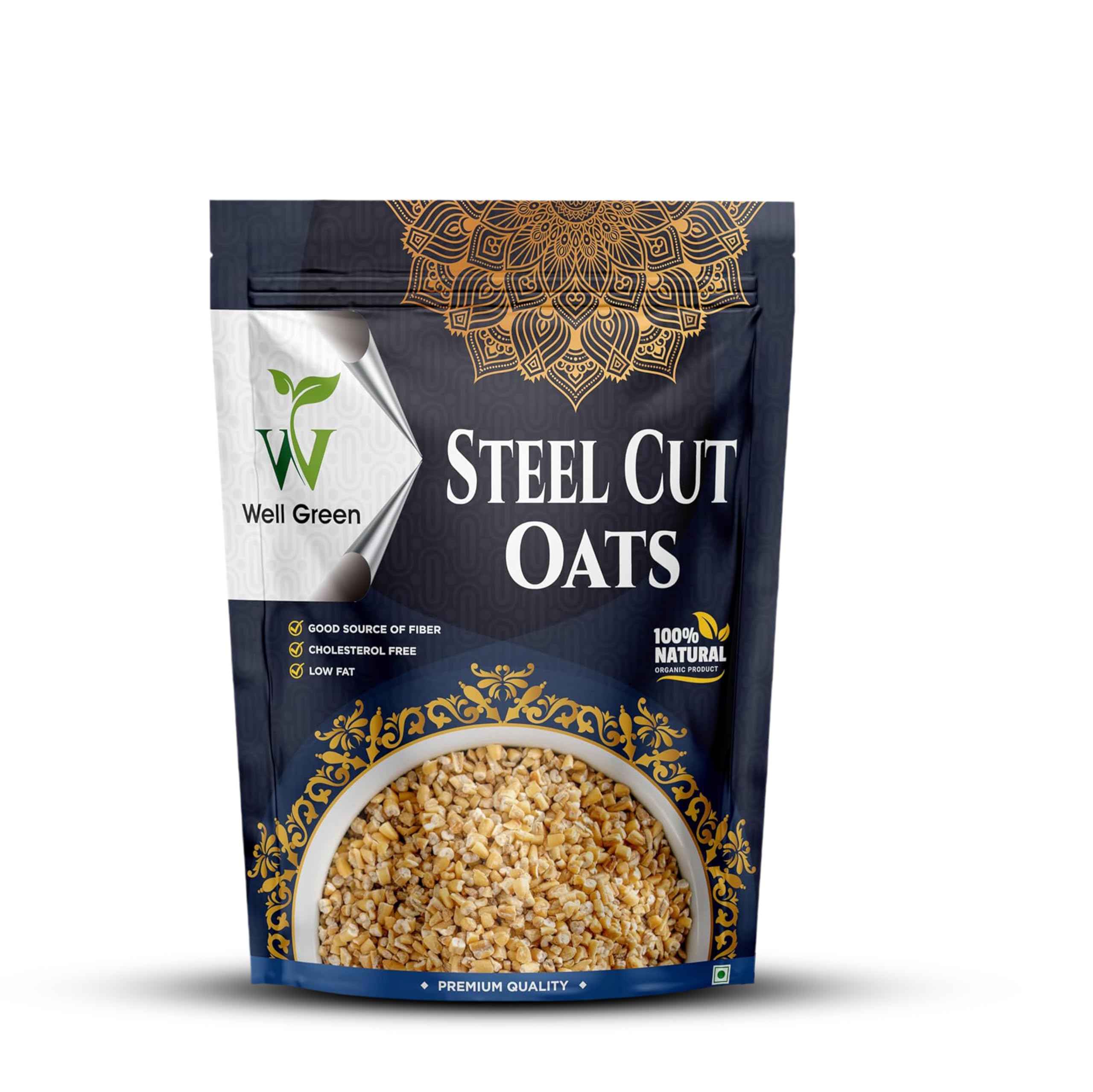 Well Green 100% Natural Steel Cut Oats 500gm High Protein Oats for your Healthy Breakfast (B0D76KFL34) Amazon Price History, Amazon Price Tracker
