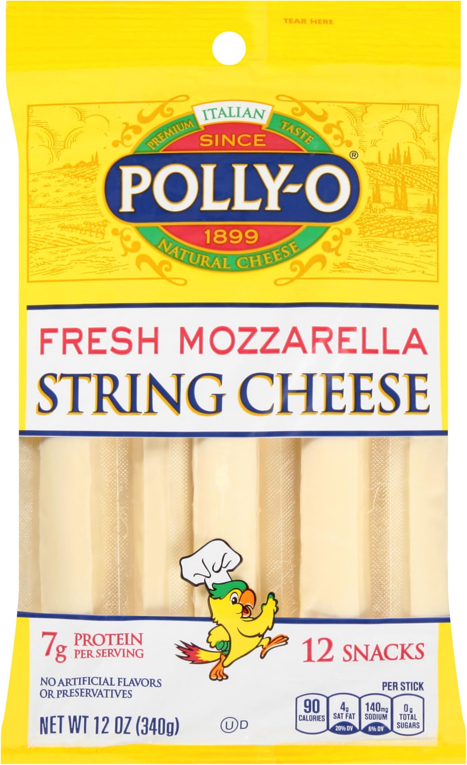 Polly-O Fresh Mozzarella String Cheese, 12 Count